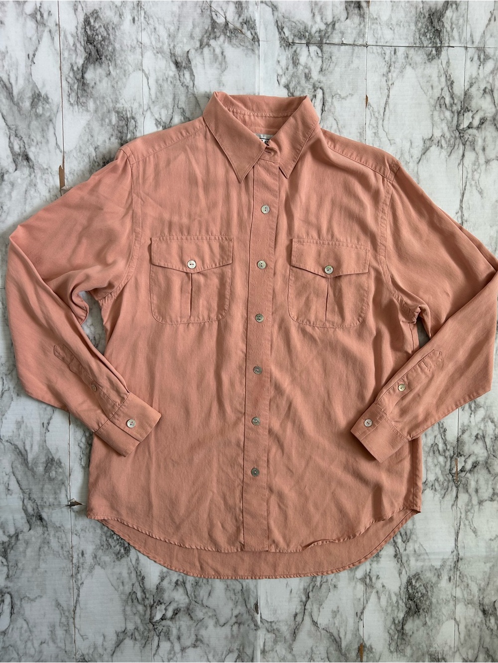 Talbots collection vintage women’s 8 medium Blouse 100% Silk button up blouse